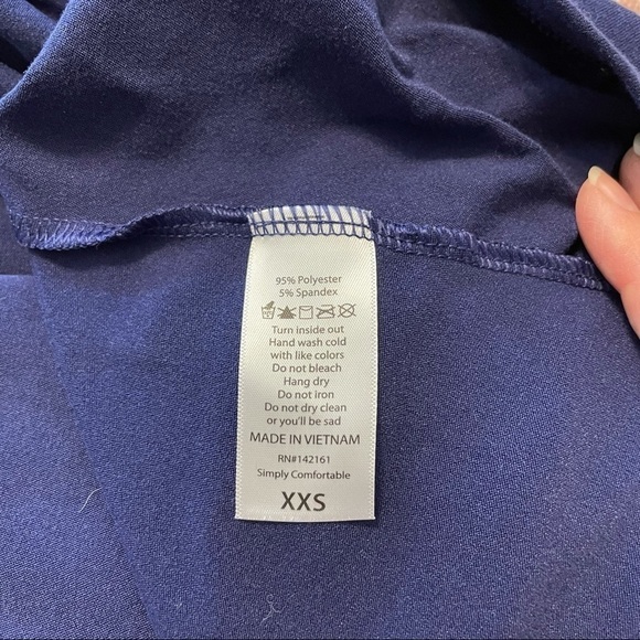 LulaRoe Navy, Purple, Gold Aztec Print Carley High Low Swing Dress-Size XXS - Picture 7 of 8